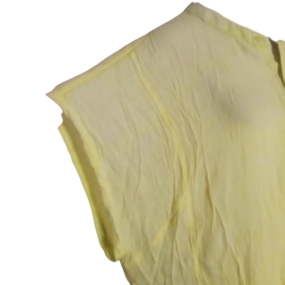 Anthropologie Saturday Sunday Light Yellow Slouchy Gauzy Blouse Cover Up Small - Picture 3 of 8